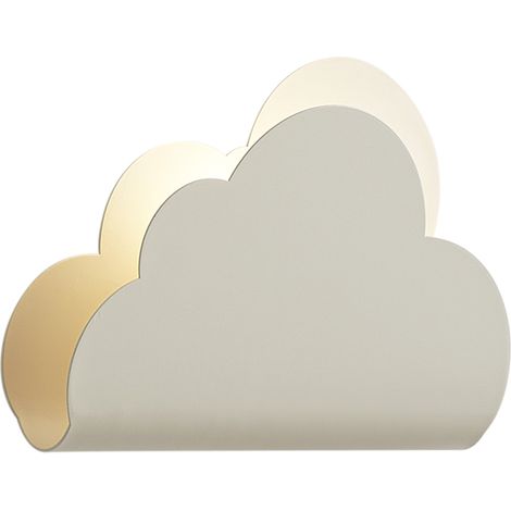 QAZQA Children's Wall Lamp Beige Cloud with Sun - Cloudy (1/5)