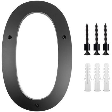 House Number Plaque 10 Inch (10, Black) Modern Door Numbers Sign Plaque Zinc Alloy House Address Numbers (1/5)