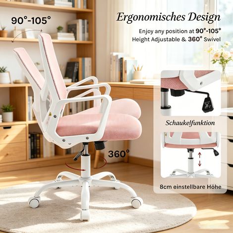 Fauteuil de bureau moderne avec dossier rabattable – chaise ergonomique réglable, idéale pour home office et espace de travail (1/4)