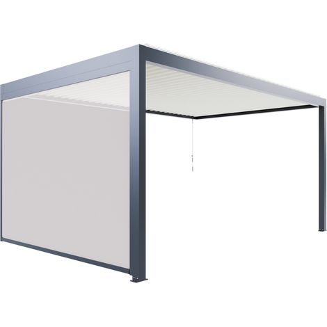 Store Latéral Zippé Gris Anthracite 3m pour Pergola Adossée S et SV ORIAL France (1/2)