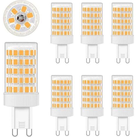 BUNTHAUS G9 LED 10W, G9 LED-Lampen, warmweiß 2700K, entspricht 80W Glühlampe, 900lm, G9-Lampen, 220V Wechselstrom, heller 360°-Abstrahlwinkel, 862835 SMD, nicht dimmbar, 6er-Pack [Energieklasse]