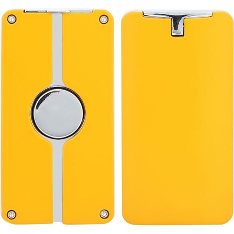 Briquet à cigares portable droit, coupe-vent, ornement, cadeau pour homme, jaune (1/5)