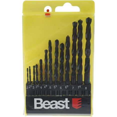 Jeu de Forets à Métaux 2-8 mm - HSS - 13 Pcs - Précision et Performance - Acier haute qualité - Beast (1/4)