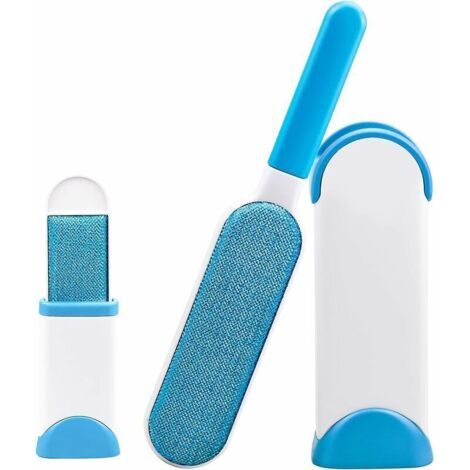 Brosse Anti Poils Animaux Brosse de Nettoyage Magique Réutilisable Enlève Poils pour enlever Les Poils d’Animaux de Compagnie avec Auto-Nettoyage Retirer Chien Chat Cheveux (Bleu) (1/5)