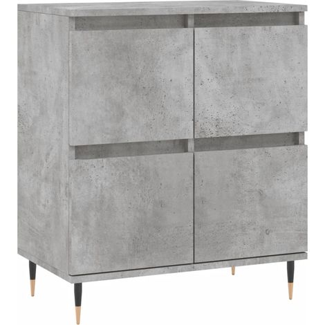 Credenza buffet cassettiera mobile contenitore organizer cucina soggiorno soggiorno 60 x 35 x 70 cm derivati del legno grigio 020031990