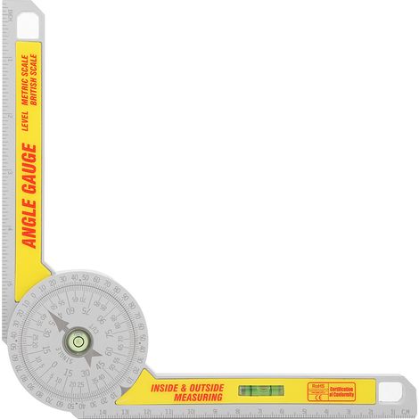 360°-Winkelmesser, DIY-Winkelmesser, Goniometer, Innen- und Außenmessung, metrische und britische Skala (1/5)