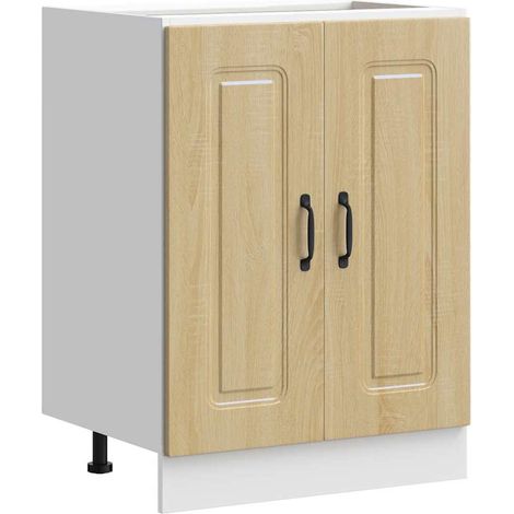 Maison Exclusive - Mobile base lavello Kalmar Rovere Sonoma 60x46x81,5 cm