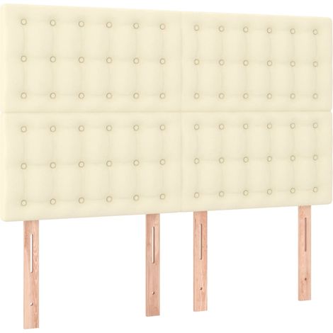 Maison Exclusive - Cabecero de cama color crema 144x5x118/128 cm (1/5)