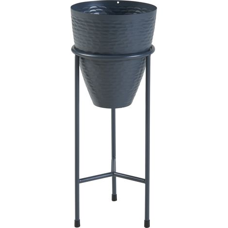 Soporte para plantas de exterior 41 x 16 cm negro 030010358