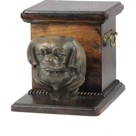Épagneul tibétain - une urne funéraire pour chien avec une statuette, une urne élégante pour un chien, une urne unique avec un buste de chien par Art-Dog (1/5)