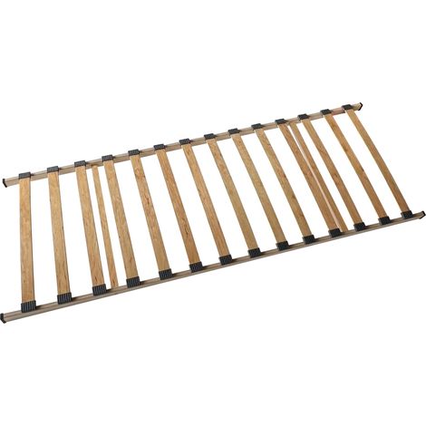 Sommier à lattes Flex Basic 70 x 200 cm – 14 lattes multiplis en hêtre – Hauteur 6 cm – Fixation par embouts en plastique (1/5)