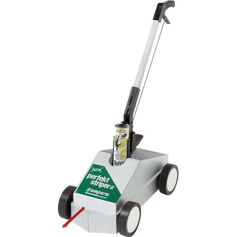 Ampere – Chariot de marquage au sol New Perfekt Striper® – Largeur de tracé réglable 30-100 mm – Poudre de marquage 100 g incluse – Pour marquage professionnel (1/5)