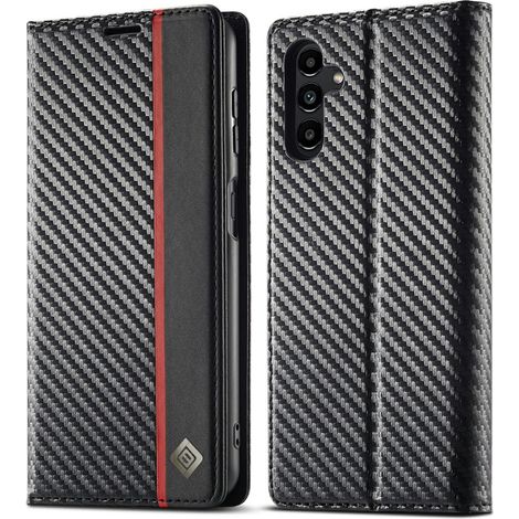 Funda tipo libro para Samsung Galaxy S25 FE, Carbon LC.imeeke, Negra (1/5)