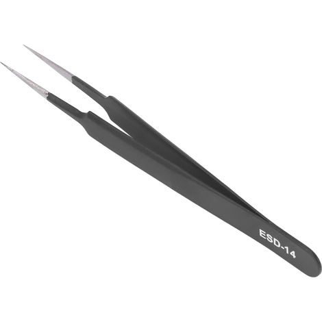 Pince antistatique ESD à pointe acérée en acier inoxydable HRC40-45, outil de maintenance et de réparation (1/5)