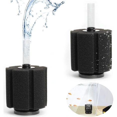 MIMOSON-2 pièces Filtre Maille Protection, Filtre à éponge Filtre à air d'aquarium, Filtre à éponge biochimique pour Aquarium, réservoir de Poissons (1/5)
