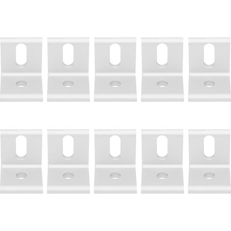Lot de 10 équerres d'angle droit 90° en aluminium, fixations industrielles en forme de L, référence 3030