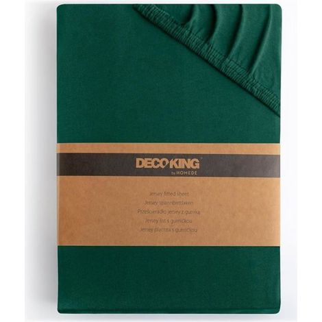 Drap-Housse 80x200-90x200 cm 100% Coton Peigné Jersey Doux Drap Housse 80x200cm - 90x200cm Bouteille Verte 80x200 - 90x200 (1/4)