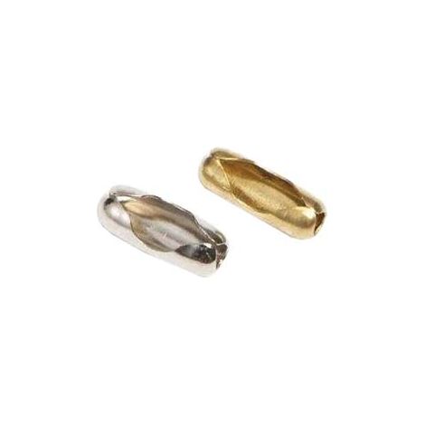 CHIUSURA PER CATENE A PERLINE- - conf.pz.10 (5 ottonate + 5 cromate) in blister - 5 blister
