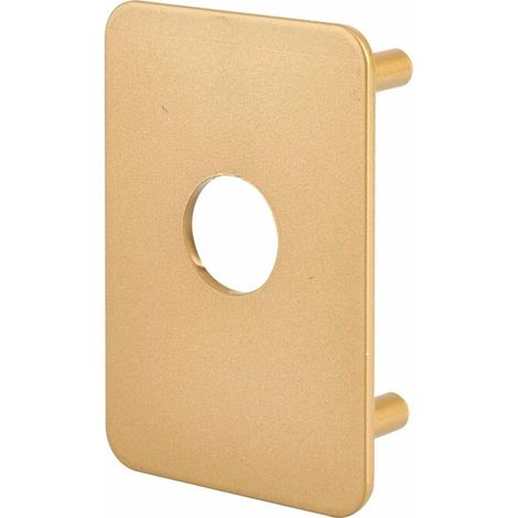 Plaque de renfort pour porte isoplane – Finition époxy or – Sécurise le verrou contre l'arrachement – Installation par vis (1/3)