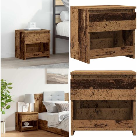 vidaXL Nachttisch Altholz-Optik 40x30x39 cm Holzwerkstoff (1/5)