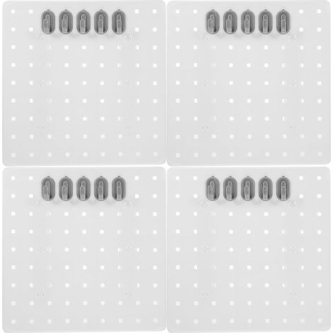 Unomor Lot de 4 panneaux perforés adhésifs muraux avec 20 (1/5)