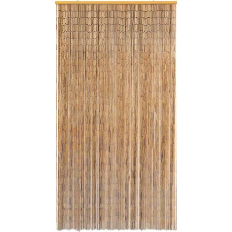 Rideau de porte contre insectes Bambou 120 x 220 cm CFW636180 (1/4)