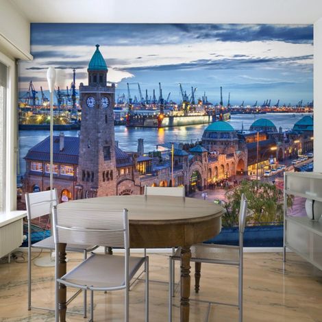 Papier Peint "St. Pauli Landing Stages" 231 x 300 cm (1/2)