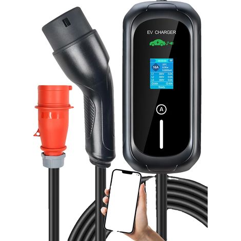 Chargeur EV Mobile, Puissance de 11KW, Compatibilité Type 2, TYPE2 (1/5)