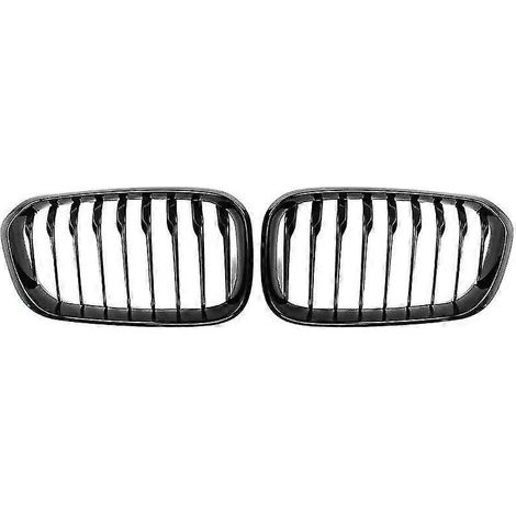 Kühlergrill-Ersatz für BMW F20 F21 118i 120i 125i (2015–2018), Renngrill, glänzend/matt, Autozubehör – Schwarz glänzend
