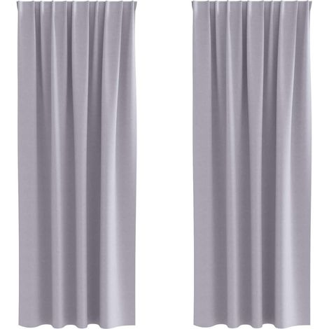 Maison Exclusive - Cortinas Opacas con Anillas 2 pcs Gris Metaliz