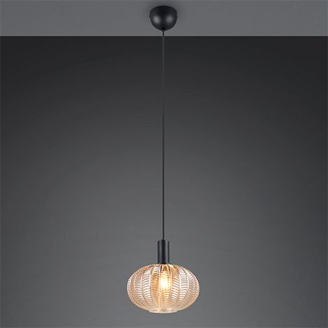 Lampe pendante classique Elvezia Verre ambré - R36771013