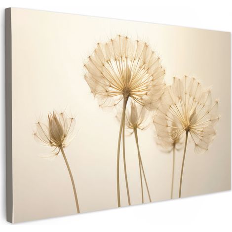 TABLEAU SUR TOILE Soleil - Pissenlit - Botanique - Fleurs Décoration Chambre 30x20 cm