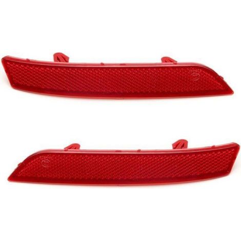 Feu Pare-Chocs Arrière - Pour Peugeot 508 2010 à 2014 - Réflecteur Arrière Rouge ABS - Lot de 2 (Gauche + Droit)
