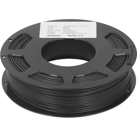 Filament PLA Conducteur de Remplacement 1.75mm Consommable d'Impression pour Imprimante 3D Accessoire 20-50mm/s (1/5)
