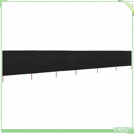 Paravent pliable 6 panneaux - FAFEICY - 47178 - Noir - 800 x 120 cm - Tissu non-tissé, structure bois (1/5)