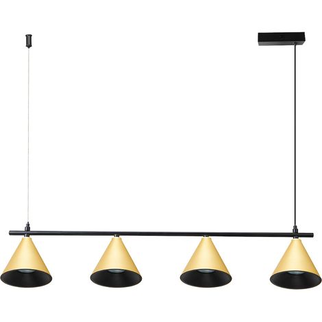 Kegel-Hängelampe Gold 4xGU10 (1/5)