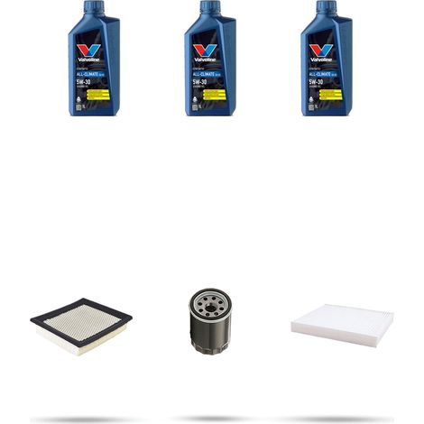 Kit tagliando 3 FILTRI e 3L OLIO compatibile con Nissan Almera II (N16) 1.8 84kw Dal 2000 (1/5)