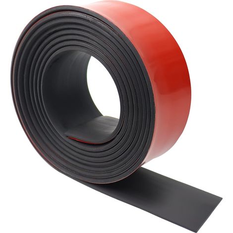 Bande en Caoutchouc Auto-adhésive - 50 mm (l) x 3 mm (S) x 6 m (L) - Plaque en Caoutchouc néoprène - Profilé en Caoutchouc Solide pour Joints d'étanchéité - Couverture DIY Anti-Vibration… (1/5)