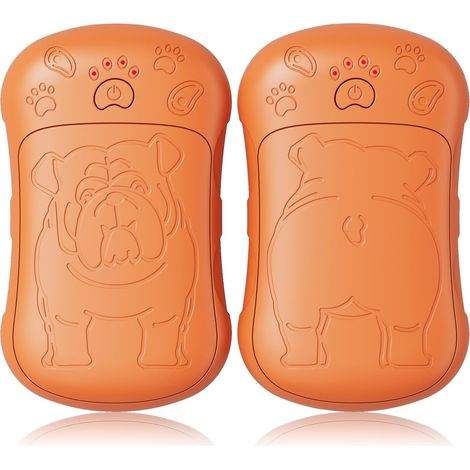 Wiederaufladbare Handwärmer, 2er-Pack, starker Magnetverschluss, USB-Schnittstelle, perfekt für Camping, Golf, Jagd und Reisen, orange.
