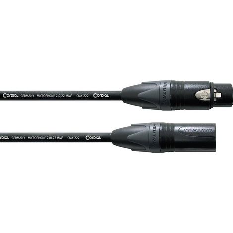 XLR Cavo di collegamento Cordial CPM 3 FM [1x Presa XLR 3 poli - 1x Spina XLR 3 poli] 3 m Nero