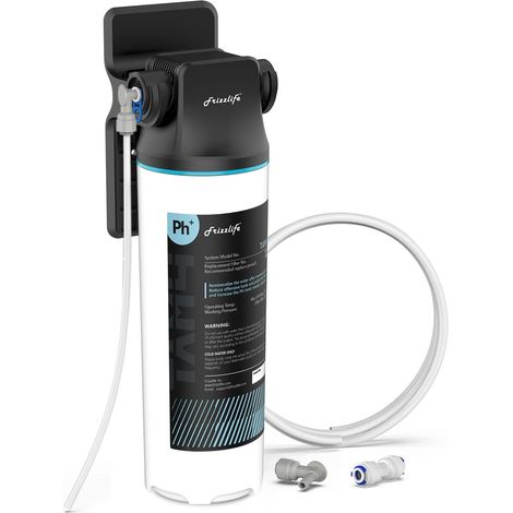 Filtre à eau pour évier - Reminéralisation alcaline PH+, ajuste le goût et le PH, restaure les minéraux essentiels, tuyau 1/4" adapté aux systèmes d'osmose inverse (1/5)