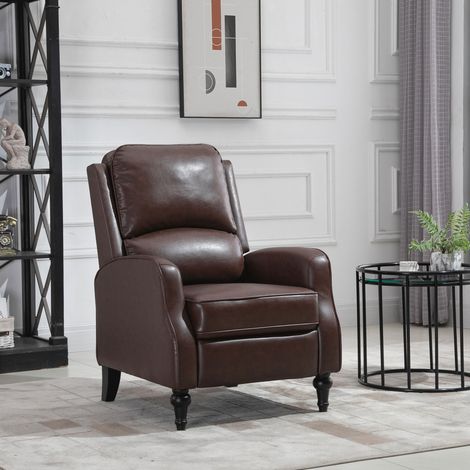 Poltrona Relax Reclinabile 90° e 150° Manuale per TV, Soggiorno, Camera, Design Moderno in Pelle 73x86x104cm (1/5)