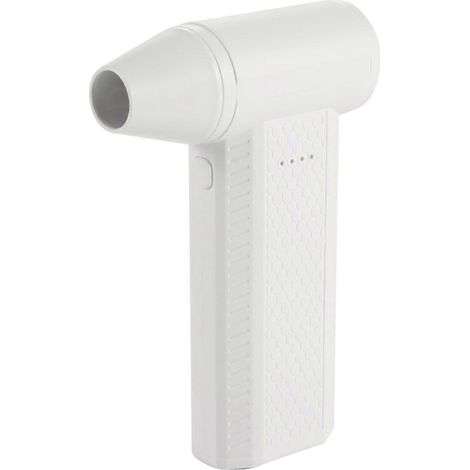 Mini-Tragbarer Turboventilator, Handgebläse, 4 einstellbare Leistungsstufen, ideal zum Reinigen von Tastaturen und Autos, zum Trocknen von Haaren, weiß. (1/5)