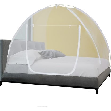 Grande moustiquaire dôme pop-up 195x180 cm mobile pour lit (1/5)