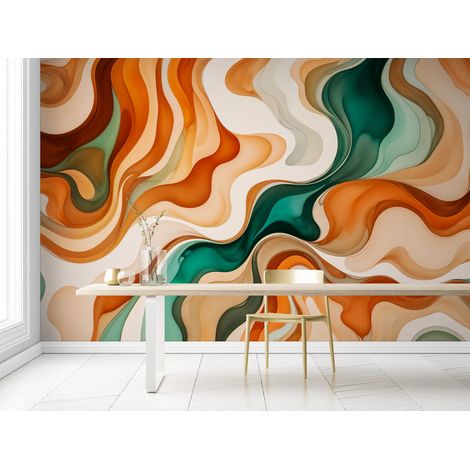 Papier Peint Art & Déco - Ondes Colorées - 150 x 250 cm (1/2)