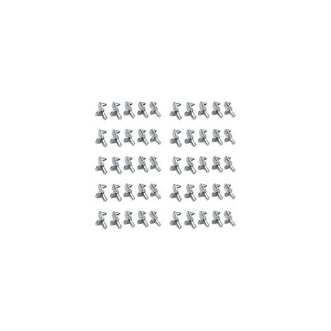 Litzee – 50er-Pack vernickelte Metall-Regalstifte – Zinklegierung – Korrosionsbeständig – Einfache, werkzeuglose Montage – 50 Stück – Crezuo