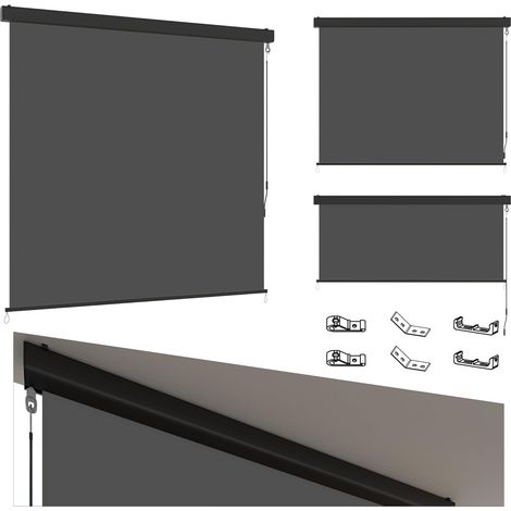 YODOLLA Store Vertical, Rétractable avec Coffre, Occultant Exterieur Fenetre, Gris 160x250cm