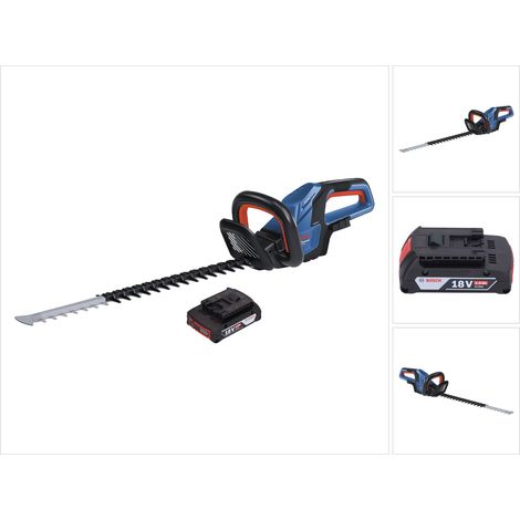 Bosch GHE 18V-60 Professional Akku Heckenschere 18 V 60 cm Brushless + 1x Akku 2,0 Ah - ohne Ladegerät