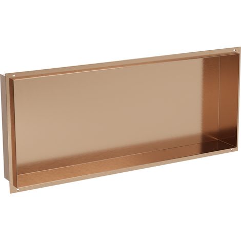 Mexen X-Wall-NR Nischenregal ohne Flansch 75 x 30 cm, gebürstetes Kupfer - 19C1753010 (1/5)