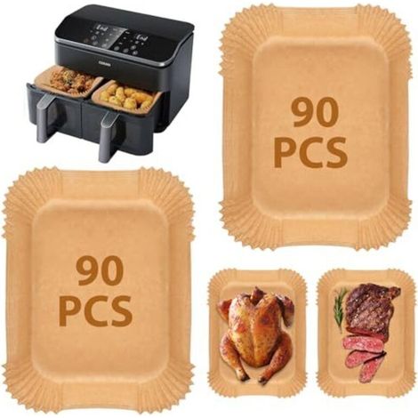 Carta da forno monouso per friggitrice ad aria – Compatibile con Ninja, Cosori 8.5 L – Rivestita con zolfo, resistente al calore fino a 220 °C